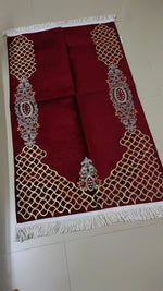 Load image into Gallery viewer, Premium Velvet Prayer Mat With Detailing