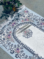 Load image into Gallery viewer, Powder Blue Firdaus Premium Prayer Mat

