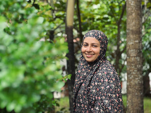 Midnight Flora Cotton Prayer Dress