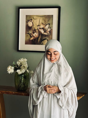 رماد - AshStone Luxe Solid Prayer Dress