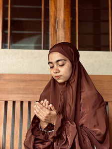 شوكولاتة - Choco-latte Luxe Solid Prayer Dress