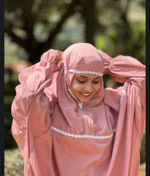 Light rose plain prayer dress