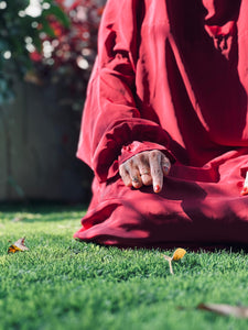 Maroon luxe solid prayer dress