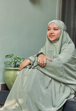 Load image into Gallery viewer, Pastel green luxe solid prayer dress
