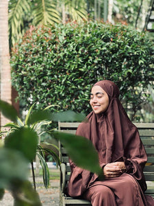 شوكولاتة - Choco-latte Luxe Solid Prayer Dress
