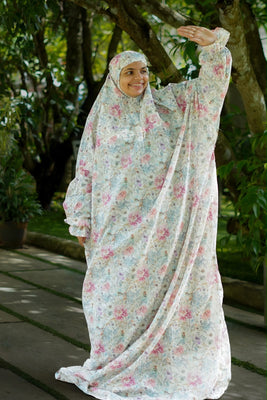 Noorayn Cotton Floral Prayer Dress