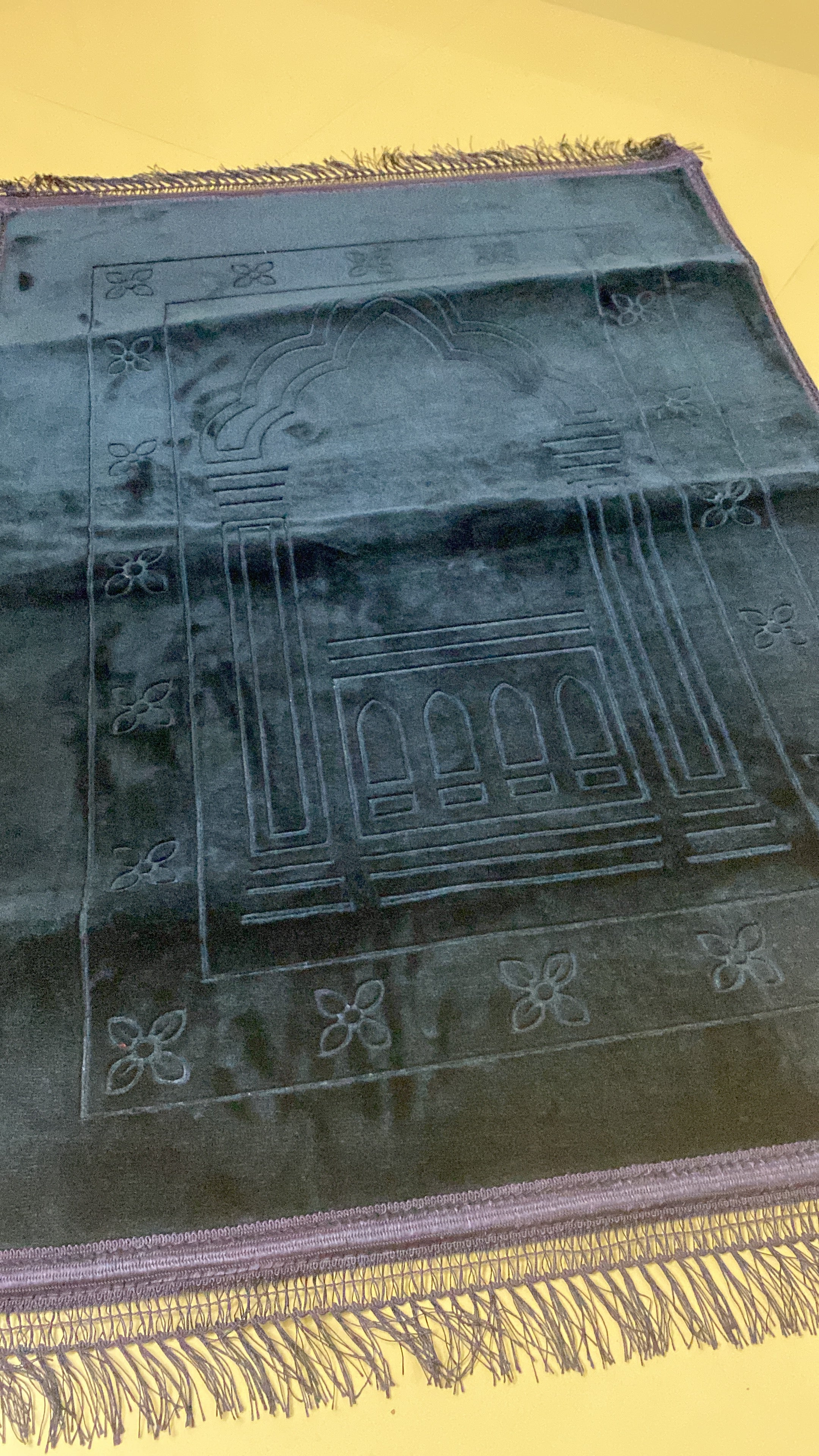Velvet Foam Prayer Mat - Blue