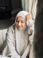 Load image into Gallery viewer, Pastel grey luxe solid prayer dress
