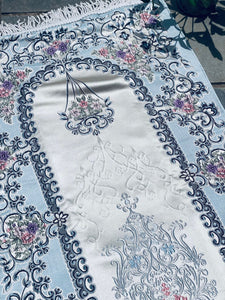 Powder Blue Firdaus Premium Prayer Mat