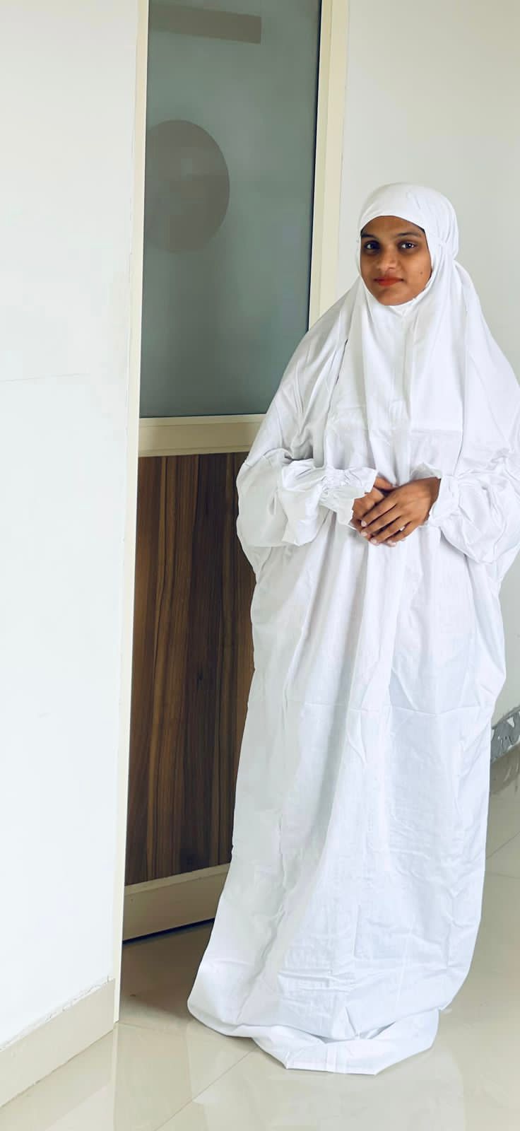 White Cotton Mul Prayer Dress