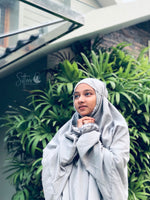 Load image into Gallery viewer, GREY PASTEL PRAYER DRESS
