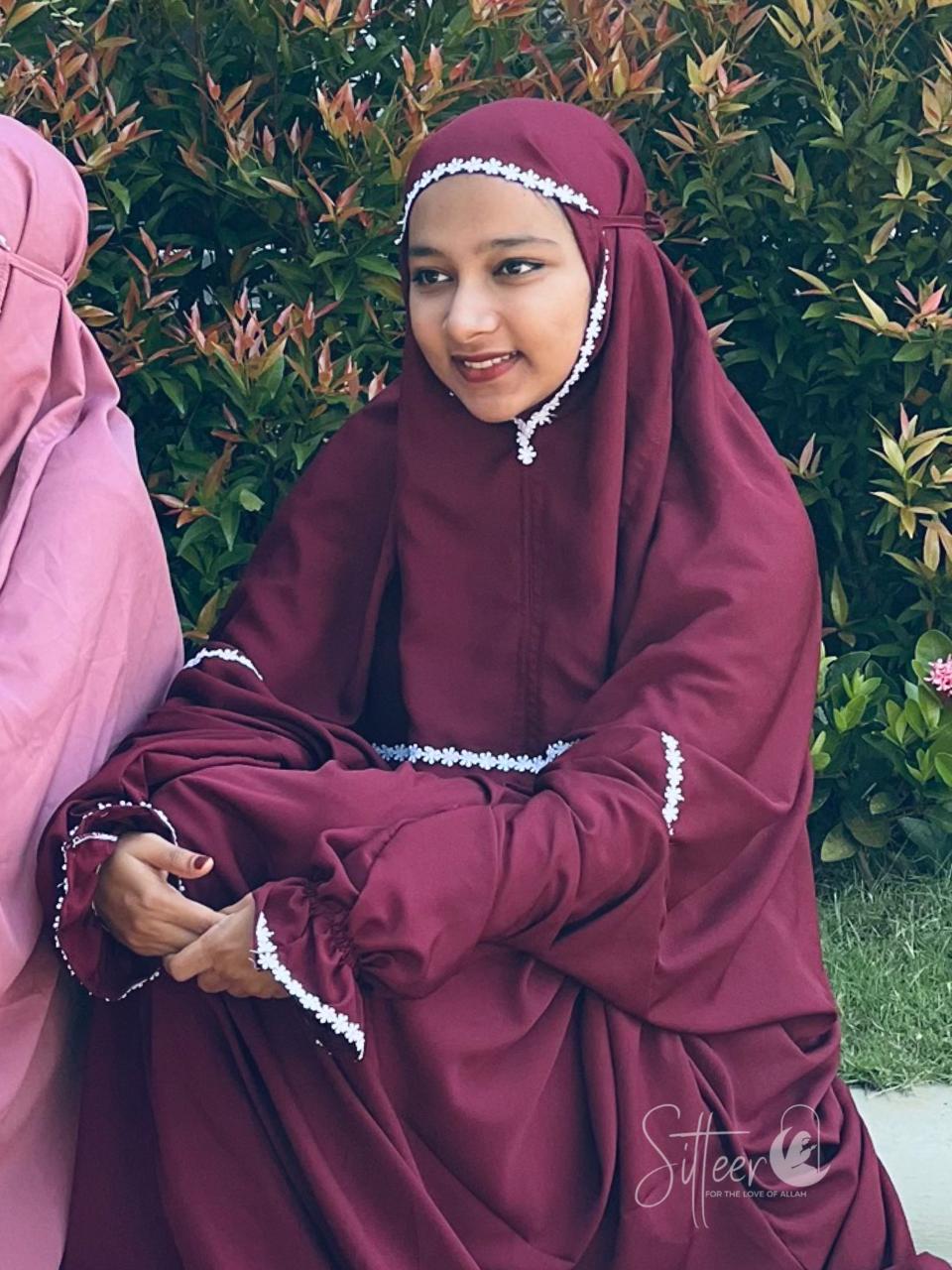 BOLD MAROON PRAYER DRESS