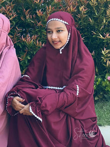 BOLD MAROON PRAYER DRESS