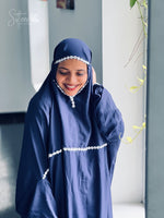 Load image into Gallery viewer, Bold Navy Blue Prayer Dress
