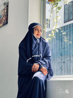 Load image into Gallery viewer, Bold Navy Blue Prayer Dress
