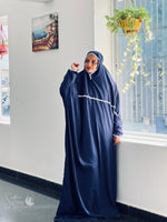 Load image into Gallery viewer, Bold Navy Blue Prayer Dress
