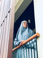 Load image into Gallery viewer, FOAMY BLUE PASTEL PRAYER DRESS
