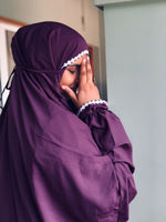 Load image into Gallery viewer, BOLD PLUM PRAYER DRESS
