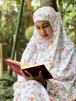 Load image into Gallery viewer, Nosheen White Florals Prayer Dress
