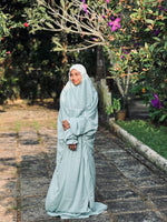 Load image into Gallery viewer, Sky Blue Pastel Prayer Dress
