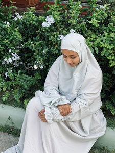 PEARL GREY PASTEL PRAYER DRESS