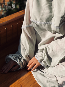 PEARL GREY PASTEL PRAYER DRESS