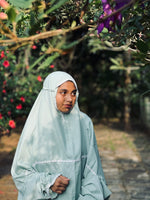 Load image into Gallery viewer, Sky Blue Pastel Prayer Dress
